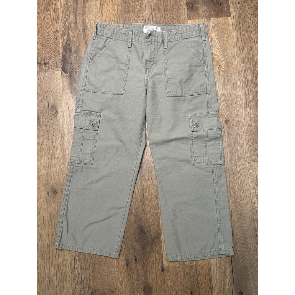 Levis Y2k Strauss Signature Cargo Capris Pants Womens Size 8 Gorpcore